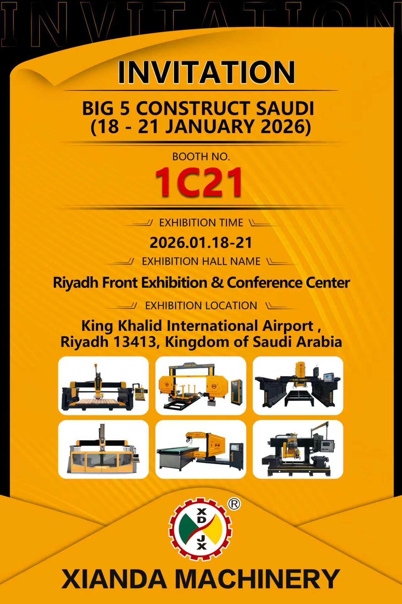 XIANDA MACHINERY Invites You to Witness the Latest Innovations at BIG 5 CONSTRUCT SAUDI 2026