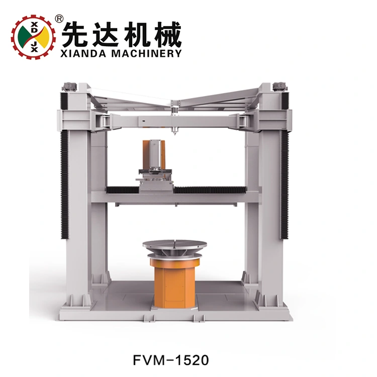 4-Axis Vertical CNC Stone Engraving Machine for 3D Statues and Columns
