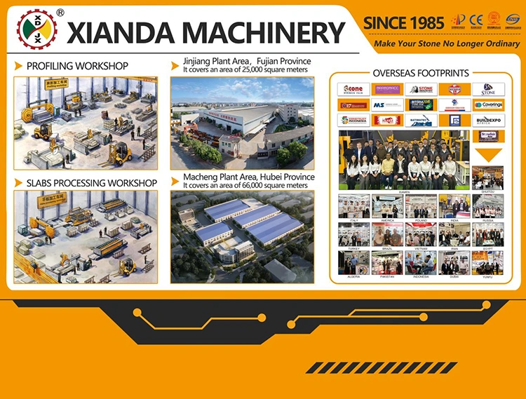 XIANDA CNC stone cutting machine certifications
